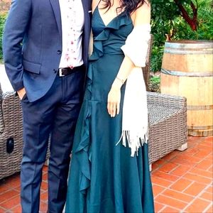 Lulu's emerald green maxi dress